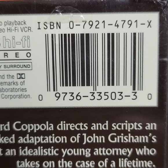 The Rainmaker VHS 1998 New Sealed - Picture 8 of 8